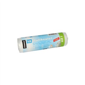 Huisvuilzakken met handgreep HDPE 60 l 75cm x 65cm Transparant