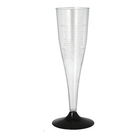 Glazen voor champagne PS 0,1 l Ø 5cm x 17,5cm Glashelder