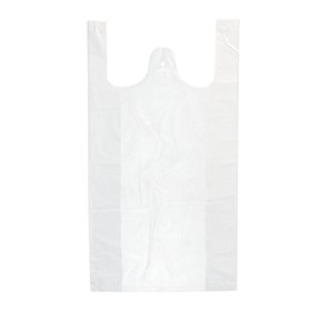Hemddraagtassen HDPE 48cm x 27cm x 12cm Wit - Horecavoordeel.com