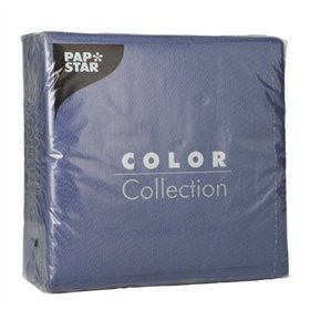 Servetten 1-laags 1/4 vouw 33cm x 33cm Donkerblauw - Horecavoordeel.com