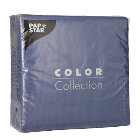 Servetten 1-laags 1/4 vouw 33cm x 33cm Donkerblauw