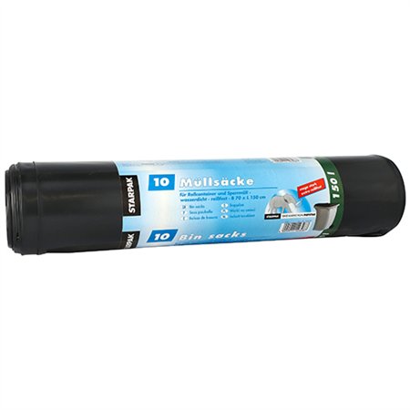 Industrie afvalzakken LDPE 150 l 150cm x 70cm Zwart extra sterk