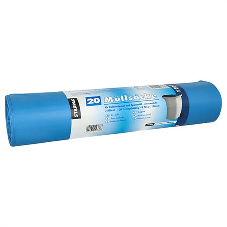 Industrie afvalzakken LDPE 120 l 110cm x 70cm Blauw - Horecavoordeel.com
