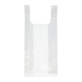 Hemddraagtassen HDPE 48cm x 22cm x 12cm Transparant Knot zak - Horecavoordeel.com