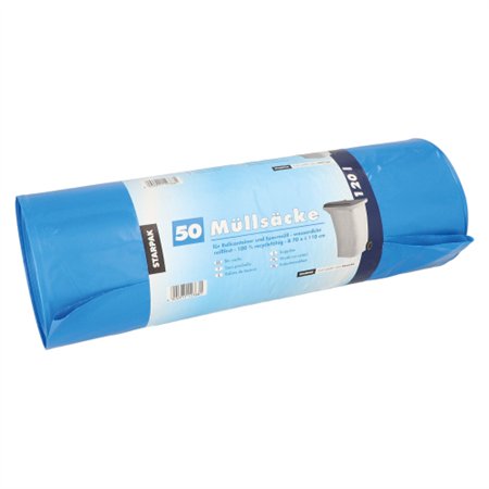 Industrie afvalzakken LDPE 120 l 110cm x 70cm Blauw - Horecavoordeel.com