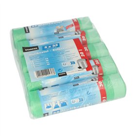 Pedaalemmerzakken met treklint HDPE 30 l 62cm x 55cm Groen
