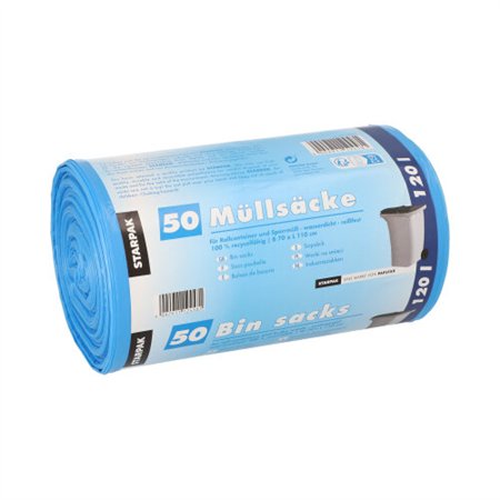 Industrie afvalzakken HDPE 120 l 110cm x 70cm Blauw