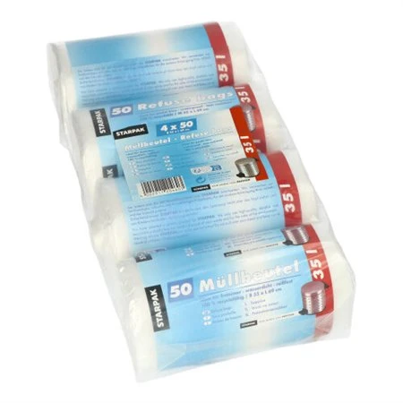 Pedaalemmerzakken HDPE 35 l 69cm x 55cm Transparant