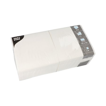 Servetten 3-laags 1/4 vouw 33cm x 33cm Wit - Horecavoordeel.com