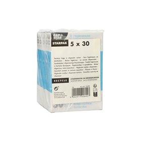 Hygienezakjes 28,5cm x 8cm x 7cm Wit in dispenserbox - Horecavoordeel.com
