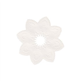 Kaarsmanchetten rond Ø 10cm Wit