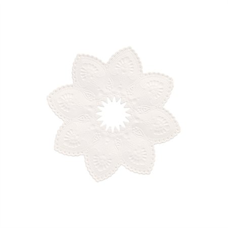 Kaarsmanchetten rond Ø 10cm Wit