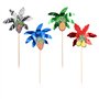 Decoprikkers 19,5cm verschillende kleuren Palm Leaf - Horecavoordeel.com