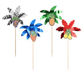 Decoprikkers 19,5cm verschillende kleuren Palm Leaf