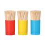 Tandenstokers hout rond 6,8cm in doos
