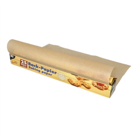 Bakpapier 25 m x 38cm Bruin in dispenser doos - Horecavoordeel.com
