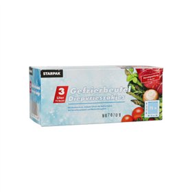 Diepvrieszakjes LLDPE 3 l 32cm x 25cm Transparant in dispenser doos
