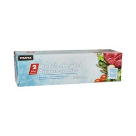Diepvrieszakjes LLDPE 2 l 30cm x 20cm Transparant in dispenser doos