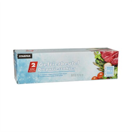 Diepvrieszakjes LLDPE 2 l 30cm x 20cm Transparant in dispenser doos
