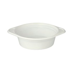 Soepkommen PP rond 500ml Ø 15,6cm x 4,5cm Wit met handvat - Horecavoordeel.com