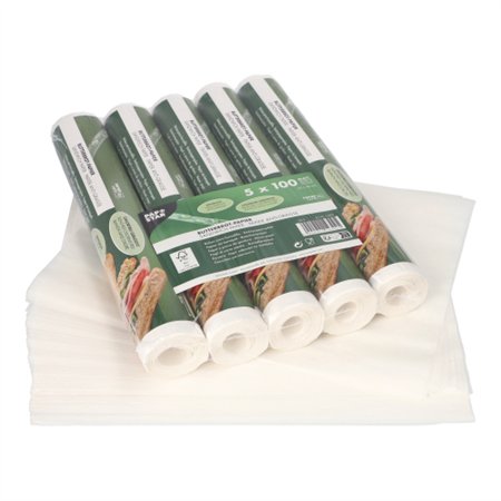 Boterhampapier 25cm x 30cm Wit