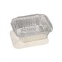 Schalen Aluminium + inleg deksel PE-gecoat rechthoekig 0,5 l 4,2cm x 11,4cm x 14cm