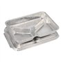 Menuschalen met deksel Aluminium 3-vaks 760ml 3cm x 17,7cm x 22,5cm