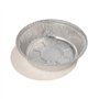 Aluminium schalen met inlegdeksels PP gelamineerd rond 770ml Ø 18,2cm x 4cm