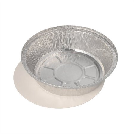 Aluminium schalen met inlegdeksels PP gelamineerd rond 770ml Ø 18,2cm x 4cm - Horecavoordeel.com