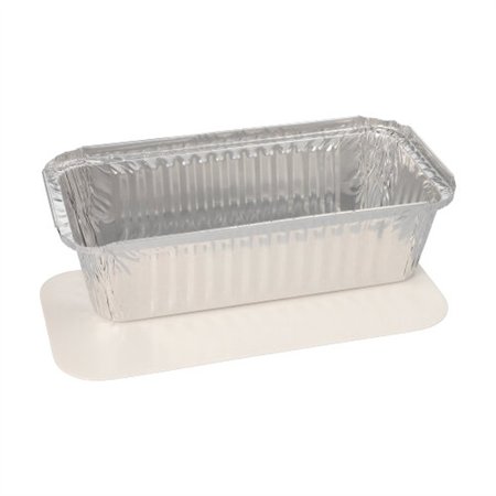 Schalen Aluminium + inleg deksel PE-gecoat rechthoekig 1 l 5,4cm x 11cm x 21,3cm