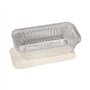 Schalen Aluminium + inleg deksel PE-gecoat rechthoekig 0,7 l 4,9cm x 10,3cm x 19,5cm