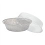 Aluminium schalen met transparante PS deksels rond 770ml Ø 18,2cm x 8cm