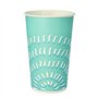 Kartonnen drinkbekers voor koude dranken 0,4 l Ø 8,97cm x 13,5cm Turkoois - Horecavoordeel.com