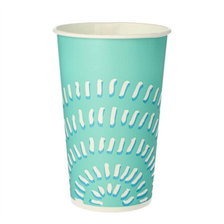 Kartonnen drinkbekers voor koude dranken 0,4 l Ø 8,97cm x 13,5cm Turkoois - Horecavoordeel.com