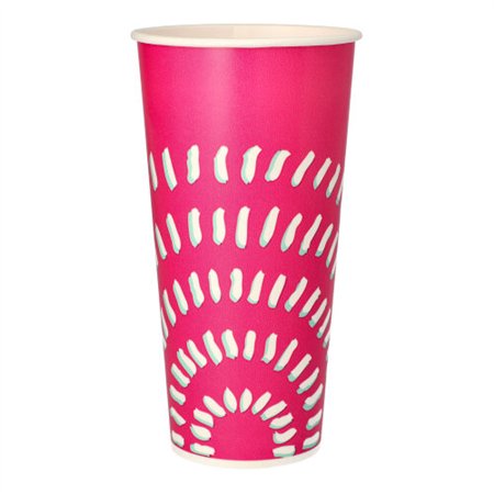 Kartonnen drinkbekers voor koude dranken 0,5 l Ø 8,97cm x 16,83cm pink