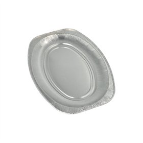 Catering serveerschalen Aluminium ovaal 35cm x 24,5cm