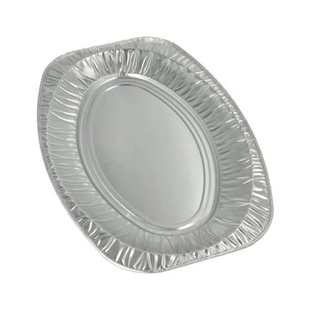 Catering serveerschalen Aluminium ovaal 43cm x 29cm - Horecavoordeel.com
