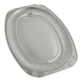 Catering serveerschalen Aluminium ovaal 54,7cm x 35,8cm