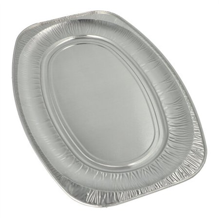 Catering serveerschalen Aluminium ovaal 54,7cm x 35,8cm