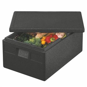 Transportboxen EPP 68,5cm x 48,5cm x 36cm Zwart Euro-standaard - Horecavoordeel.com