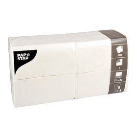 Servetten 1-laags 1/8-vouw 33cm x 33cm Wit
