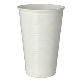 Drinkbekers PP 0,5 l Ø 9,5cm x 13,7cm Wit met schuimkraag