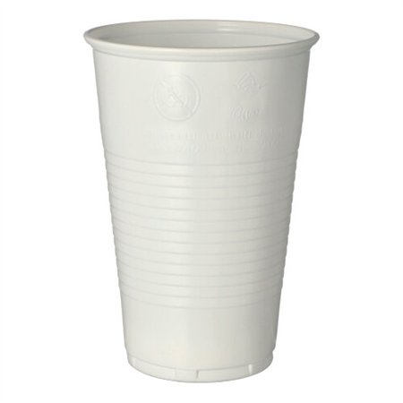 Drinkbekers PP 0,5 l Ø 9,5cm x 13,7cm Wit met schuimkraag