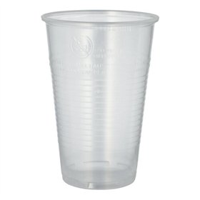 Drinkbekers PP 0,5 l Ø 9,5cm x 13,7cm Transparant met schuimkraag