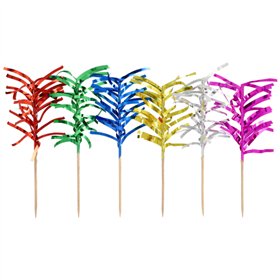 Decoprikkers 12cm verschillende kleuren Palm Leaf