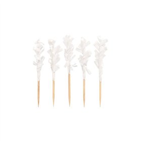 Decoprikkers 6,8cm Wit Frills