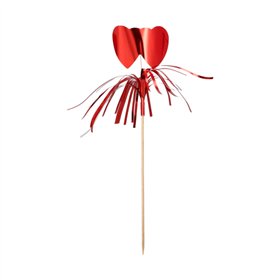 Decoprikkers 22cm Rood Amore - Horecavoordeel.com