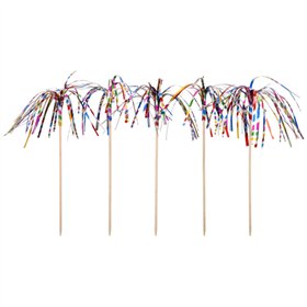 Decoprikkers 15,5cm Vuurwerk multicolor