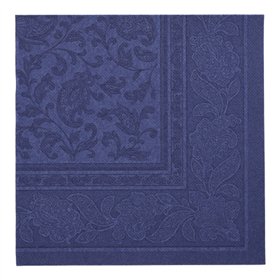 Servetten ROYAL Collection 1/4 vouw 40cm x 40cm Donkerblauw Ornaments
