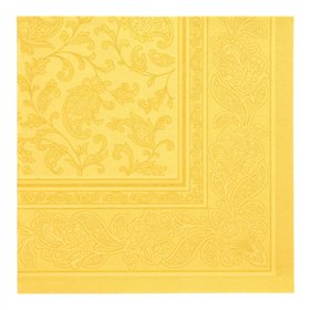 Servetten ROYAL Collection 1/4 vouw 40cm x 40cm Geel Ornaments